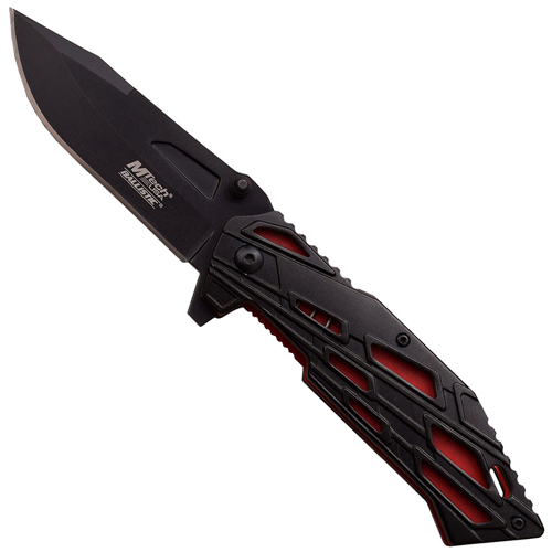 MTech USA A956 Black Finish Plain Edge Blade Folding Knife