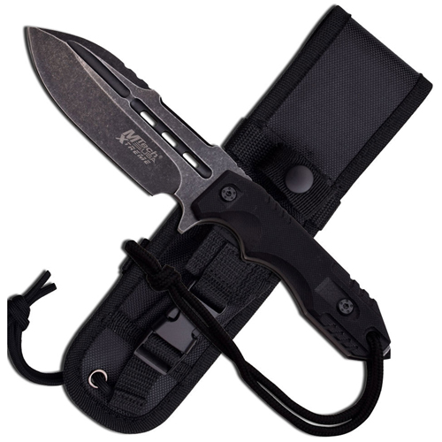 Mtech Xtreme Stonewash Drop Point Fixed Blade Knife 
