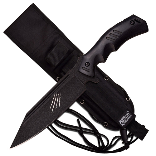 MTech USA Xtreme Stainless Steel Black Finish Fixed Blade Knife