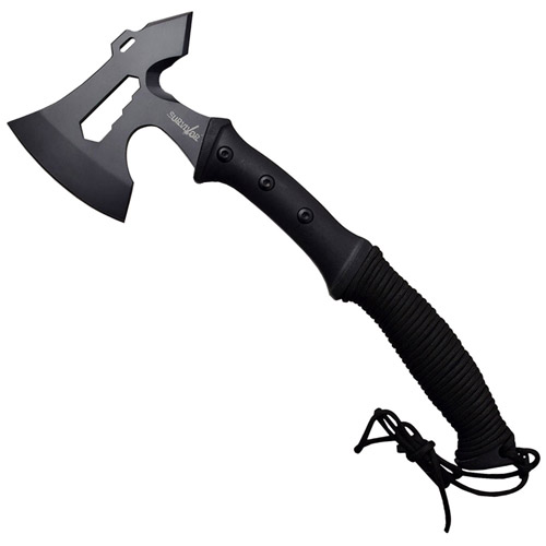 Survivor AXE001BK Nylon Fiber 500 Paracord Wrap Handle Axe