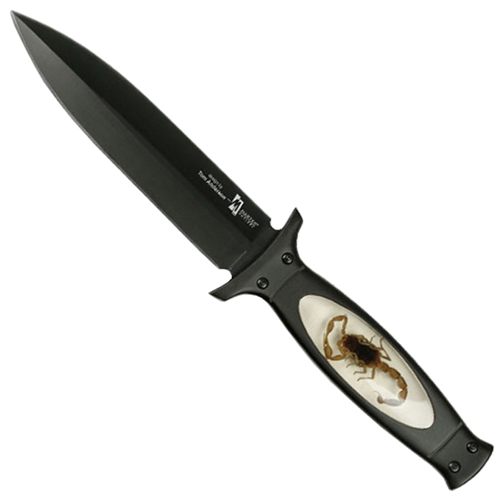 TA-36 Fantasy Scorpion Inlay Handle Fixed Knife w/ Sheath