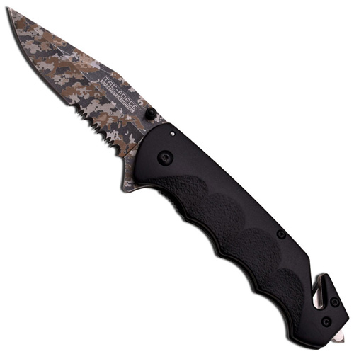MTech USA 3mm Blade Black Handle Folding Knife