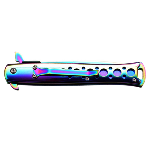 Master Cutlery Tac-Force Mirror Titanium Coated Folding Blade Knife 