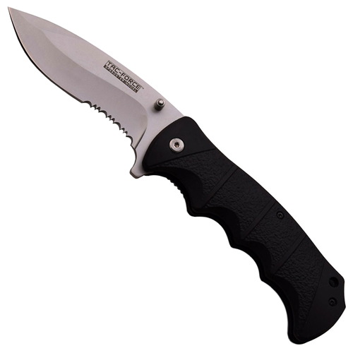 Tac Force Rubberized ABS Handle Folding Knife