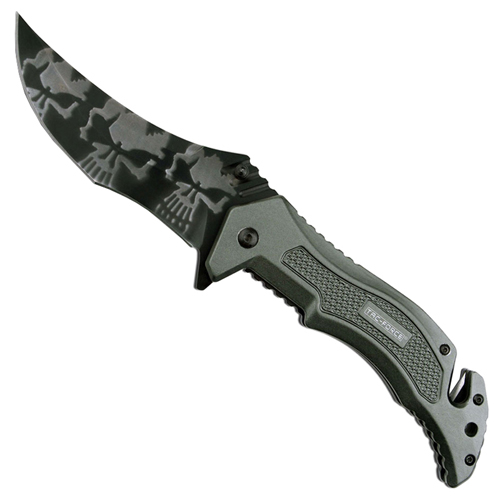 Tac-Force Skull Camo Blade Folding Knife