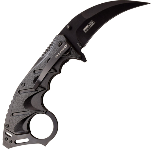 Tac Force Folding Knife  w/Wood Inlay