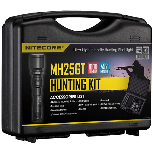 Nitecore MH25GT High Intensity Hunting Flashlight Kit 