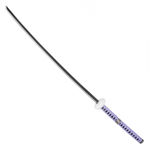 Katana Trafalgar Law'S 2-Tone Stainless Steel Blade - Purple Handle W/ Puff Guard