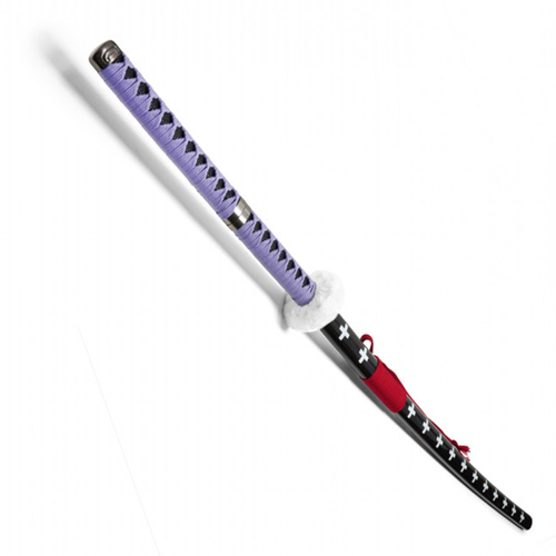Katana Trafalgar Law'S 2-Tone Stainless Steel Blade - Purple Handle W/ Puff Guard