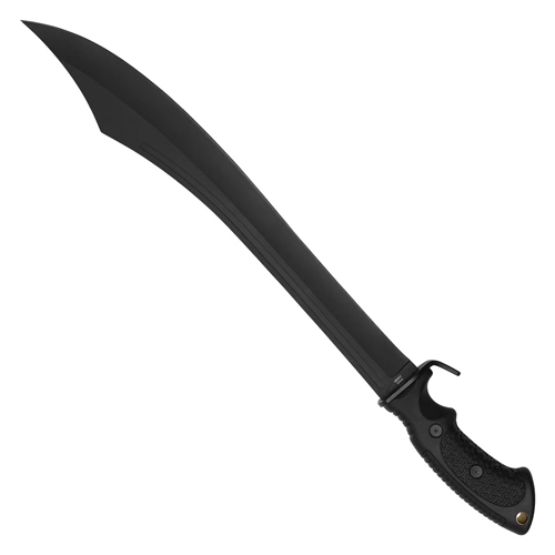 Tactical Black Scmitar Black Steel Full Tang Blade - Black Abs Handle