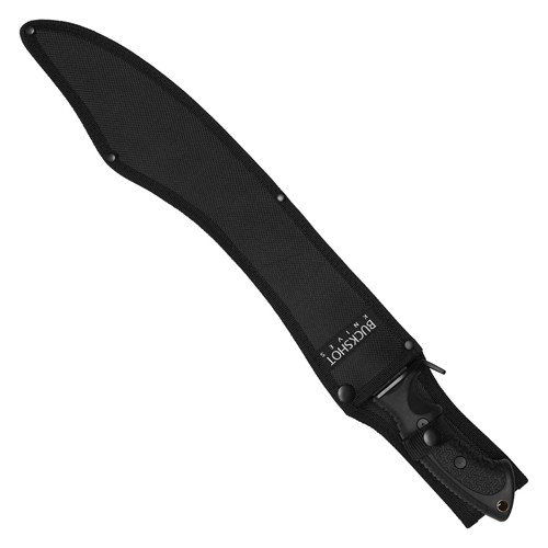Tactical Black Scmitar Black Steel Full Tang Blade - Black Abs Handle