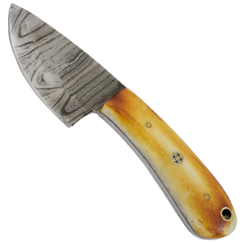 Damascus Fixed Hunting Knife w/Sheath