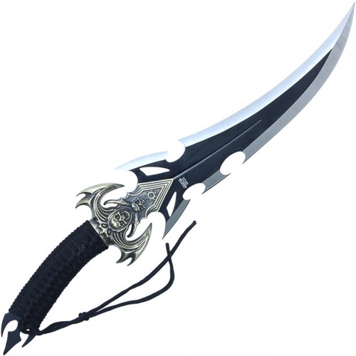 Embrace the boldness of the Neptune Skull Dagger in vibrant rainbow hues. Complete with a sheath, it's a striking addition to any collection or tactical gear.