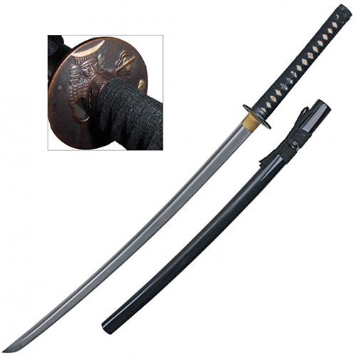 Wrapped Handle Katana - Black Saya