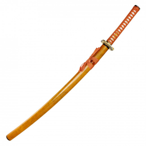 27.5'' Carbon Steel Katana - Kaku-gata Tsuba