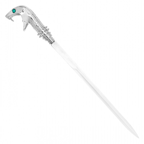 Lucius Malfoy'S Cane  Hidden Steel Blade - Chrome Snake Head Handle Functional Walking Cane