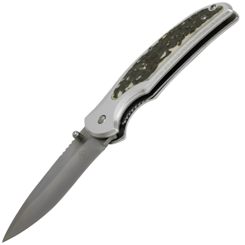 Buckshot Faux Stag Folding Knife