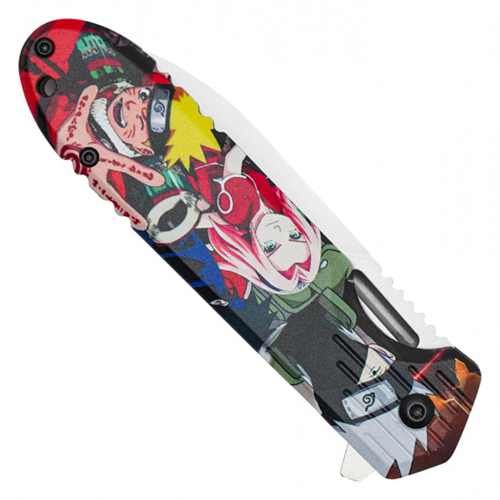 Spider Hero Stonewashed Steel Blade - Red Spider Hero Print Handle