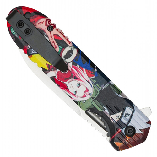 Spider Hero Stonewashed Steel Blade - Red Spider Hero Print Handle