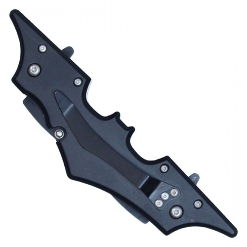 Bat Wings 2-Tone Gold Steel Dual Blades - Black Bat Wings Handle