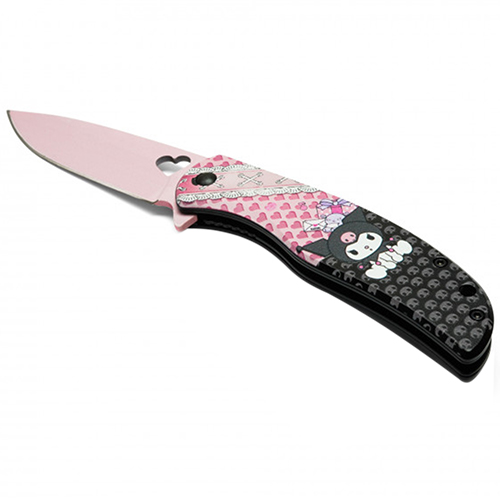 Angry Cat Pink 3.75 Blade Knife