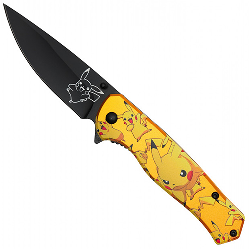 Pikachu Gold Handle Pocket Knife