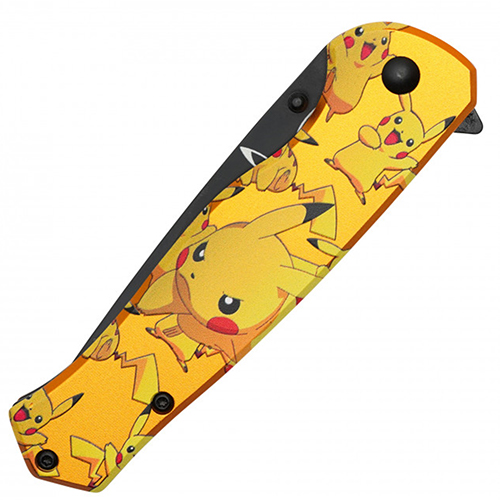 Pikachu Gold Handle Pocket Knife