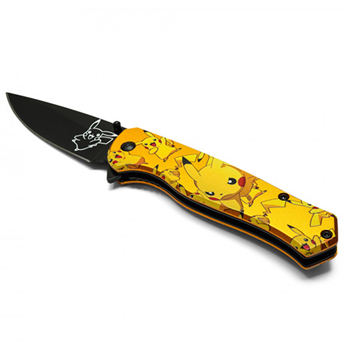 Pikachu Gold Handle Pocket Knife