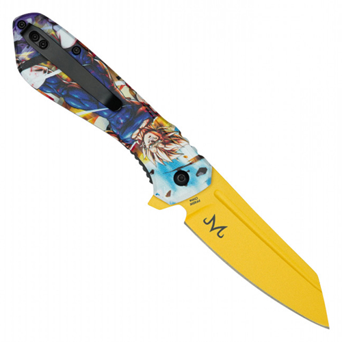 Menace 2-Tone Graphic Steel Blade - Red Menace Graphic Handle