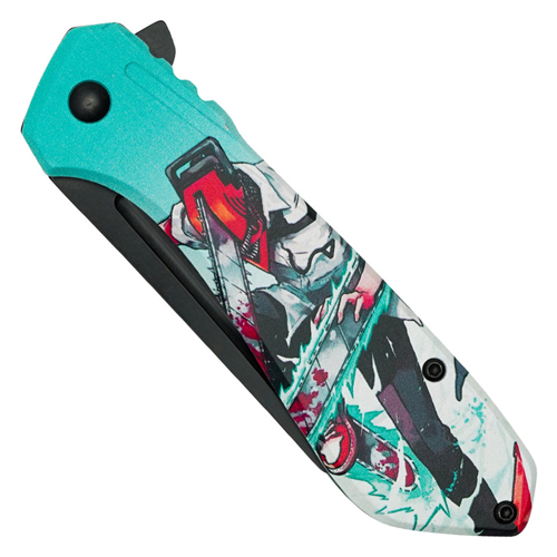 Menace 2-Tone Graphic Steel Blade - Red Menace Graphic Handle