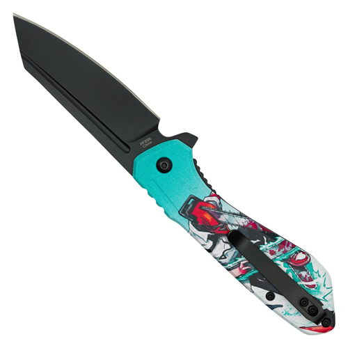 Menace 2-Tone Graphic Steel Blade - Red Menace Graphic Handle