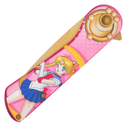 Sailor Moon 8'' Pink & Gold Folding Knife