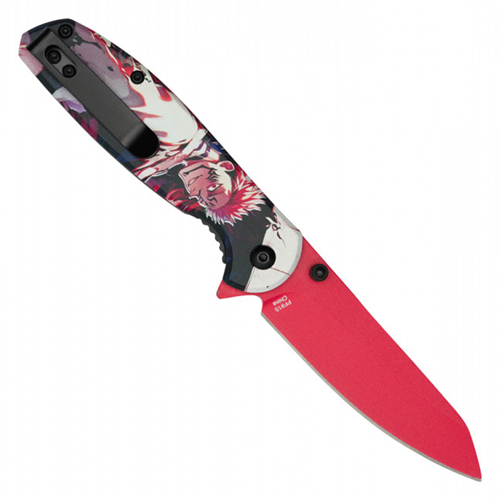 Hero Class Orange Print Steel Blade - Blue Hero Class Print Handle