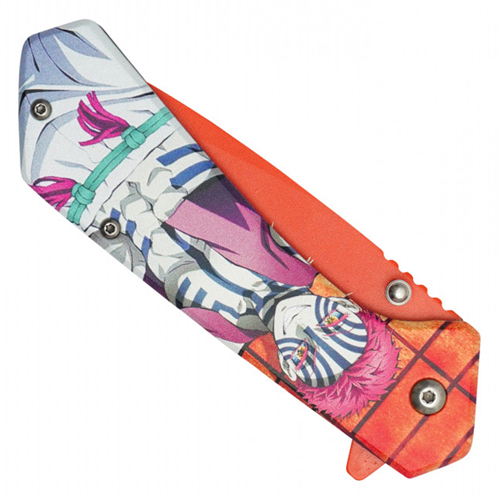 Hero Class Orange Print Steel Blade - Blue Hero Class Print Handle