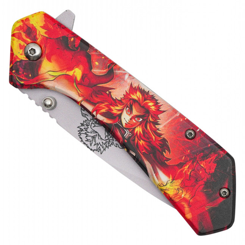 Hero Class Orange Print Steel Blade - Blue Hero Class Print Handle