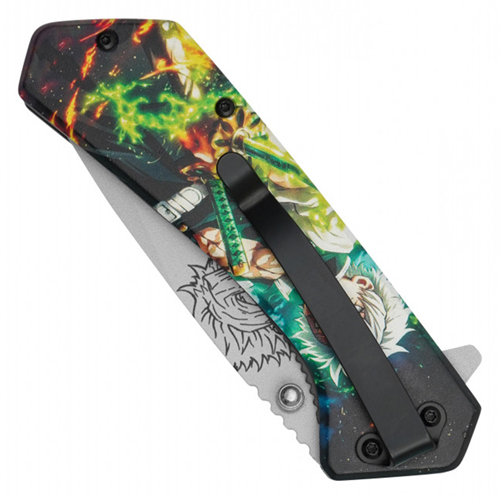 Hero Class Orange Print Steel Blade - Blue Hero Class Print Handle