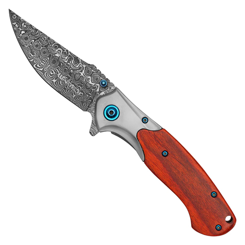 Wartech Wood Handle 8 EDC Folding Knife