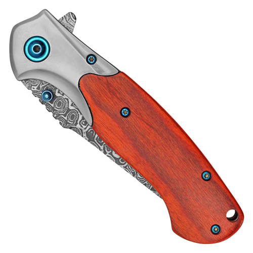 Wartech Wood Handle 8 EDC Folding Knife