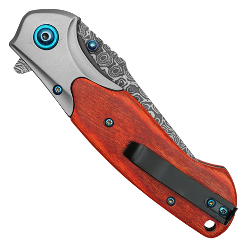Wartech Wood Handle 8 EDC Folding Knife