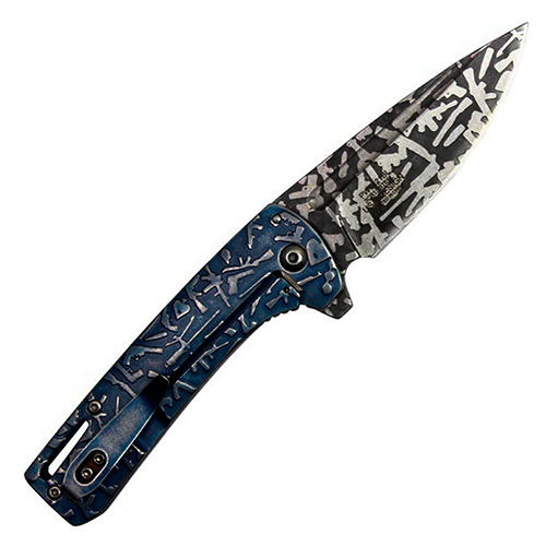 Enhance your EDC with the Neptune Pocket Folding Knife, 7 inches, featuring a stylish grey skulls design. Versatile, durable, and perfect for everyday carry. Get yours now!