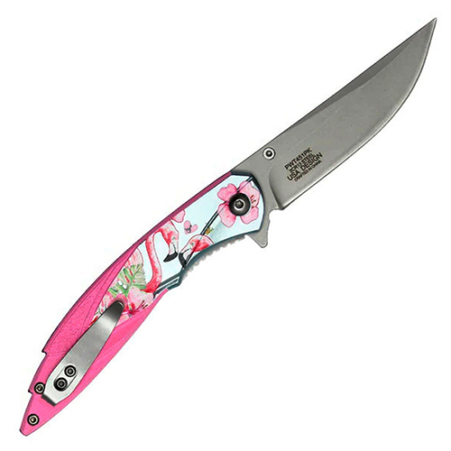 Neptune Flamingo 7.75 Inch Pocket Folding Knife - Pink