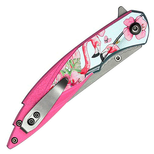Neptune Flamingo 7.75 Inch Pocket Folding Knife - Pink