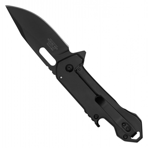 Wartech Mouse Perforated Black Steel Blade - Blue Handle W/ Mouse Print