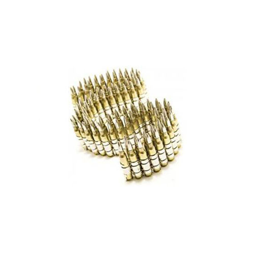 M249 223 Brass Bullet Belt With Nickel Tips And Silver Links