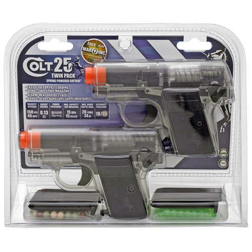 Colt .25 Spring gun Twin Pack - Clear