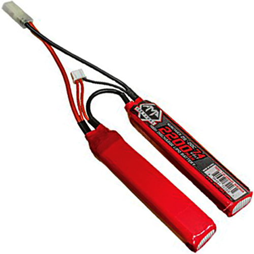 7.4V 2200mAh LiPo Airsoft Nunchuck Battery