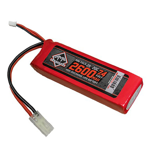 7.4V 2600mAh LiPo Airsoft Mini Battery