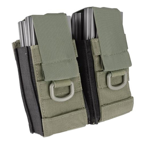 Aggressor Molle Ready AK M4 MP5 Double Magazine Pouch - Ranger Green