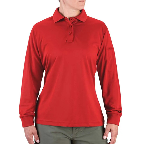 Women's Uniform Polo - Long Sleeve Dark Green XS