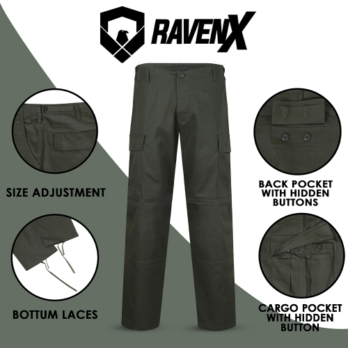 Raven X ClassicOps Button Fly BDU/Cargo Pants